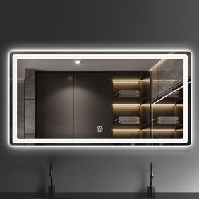 Голямо огледало за баня със светлина 80х60